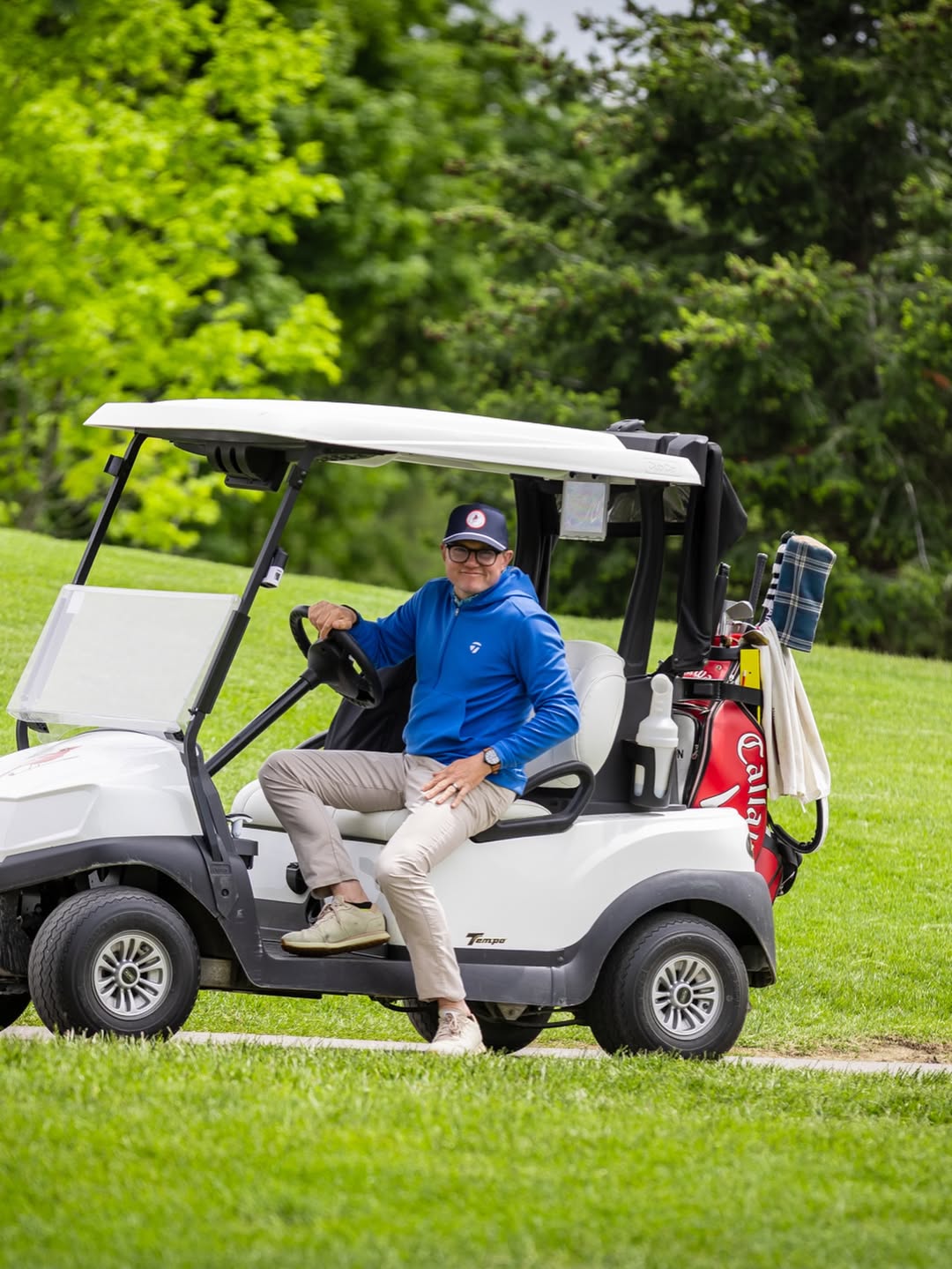 Chris Johnson on the course